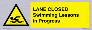 LANE CLOSED Swimming Lessons in Progress